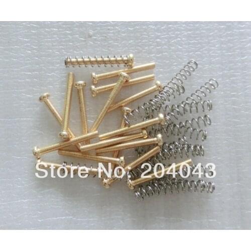 Free Shipping guitar parts 40sets/pack Guitar pickups screws God color humbucker guitar pickup screws and springs