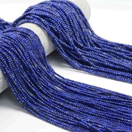 Natural Lapis Lazuli Faceted Rondelle Beads 3x2mm / 4x2mm