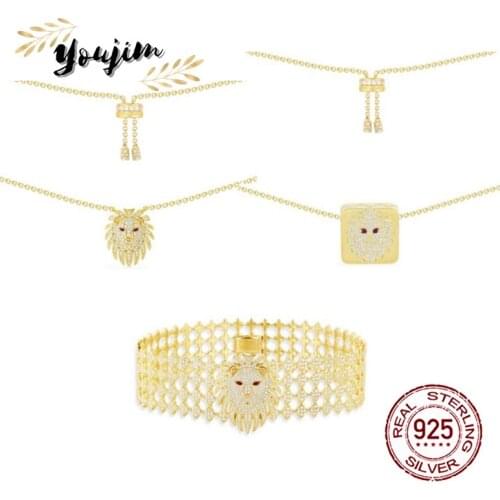 New Luxury Womens Zircon 925 Silver Lion Bo chain Adjustable Necklace Fashion Tribe Monaco Exquisite Jewelry Gift