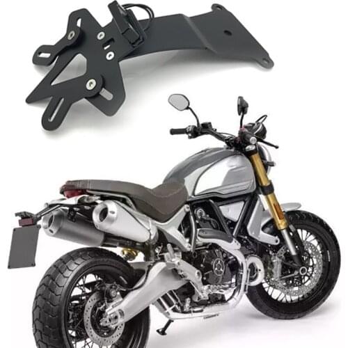 Motorcycle License Plate Holder Bracket Fender Eliminator with LED Light for DUCATI Scrambler Cafe Racer 800 2019-2022