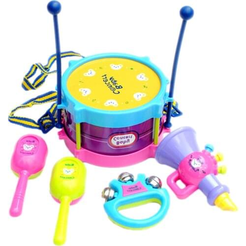 Baby Musical Drum Toy Set Music Toys Hand Drums Children Musical Instruments Kids Enlightenment Early Educational Dynamic Toys