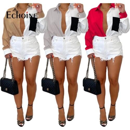 Женские атласные рубашки Echoine China At AliExpress