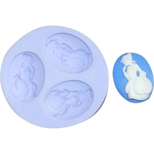 F073 Person Silicone Fondant Mold Gum Paste Cake Decorating cake topper Mould