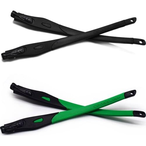 HKUCO Black/Green Combination Replacement Glasses Legs For Crosslink Prescription Glasses Frame
