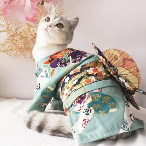 Dog Cat Kimono Japanese Style Costume