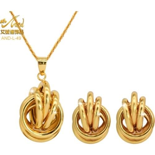 ANIID Jewelery Necklace Sets Fine For Women Earrings And Hawaiian Jewelry Gold 24K Bridal Nigerian Wedding Ethiopian Ladie 2021