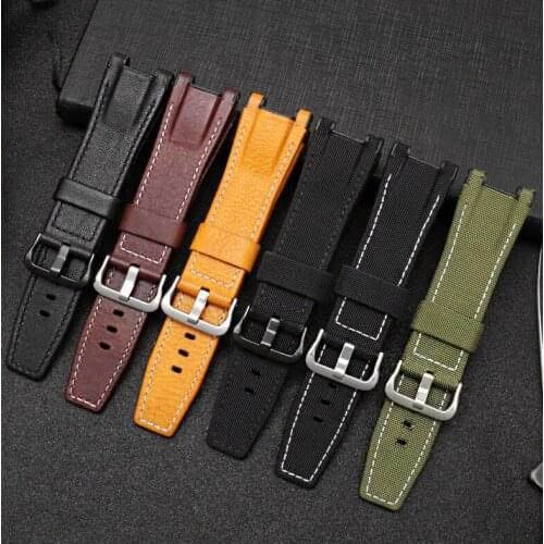 Leather Nylon Watch Accessories Men Band for Casio GST-B100 S130 W300GL 400G W330 series Watch Bracelet Chain Watch Strap Bel