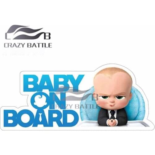 Crazy Battle 13 x 5.6cm Baby on Board Cartoon Graffiti Sticker Fashion Body for Car Waterproof Vinyl Material Car Decals