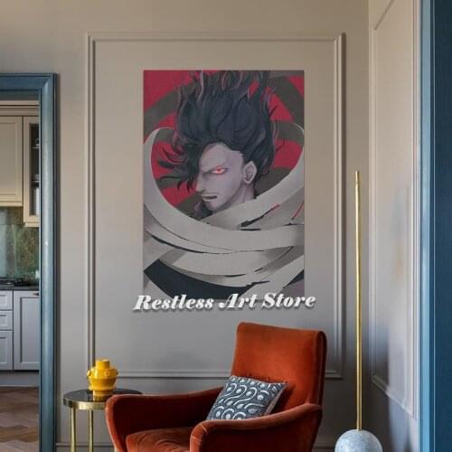 Eraser Head Shota Aizawa My Hero Academia Wall Art Framed Wooden Frame Canvas Decoration Poster Prints For Home Ddecor Painting