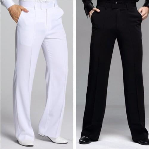 Hot Selling Male Latin Dancing Pants High Quality 2 Colors Pant For Chacha Rumba Professional Men Ballroom Dancing Trousers 7027
