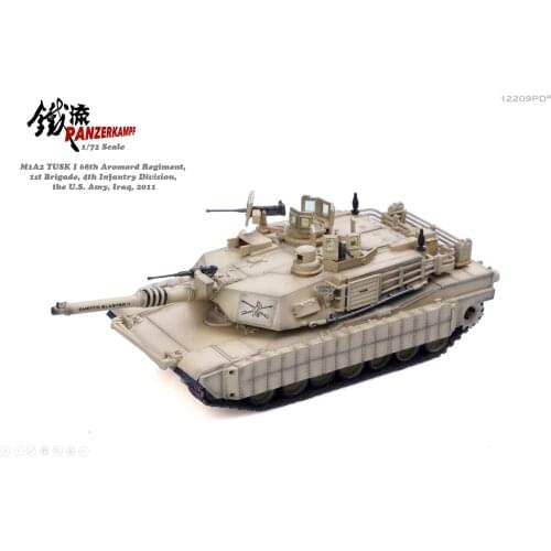 12209PD Diecast Army Tanks Model 1:72 M1A2 TUSK I 68th Aromord Regiment 1st Brigade 4th Infantry Division millitary Collection