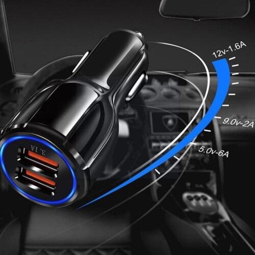 Mini 18W Fast Charger USB Cigarette lighter Adapter Car-Charger Charge For Xiaomi 3.0 Charging Phones Samsung Mobile Auto O4D5
