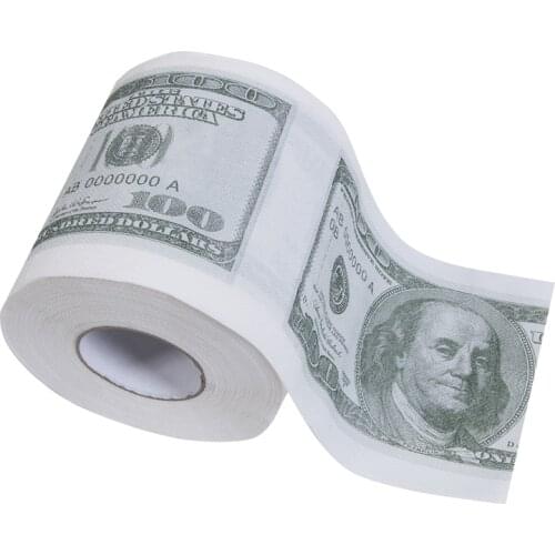 Fashion Hot Donald Trump $ 100 Dollar Bill Toilet Paper Roll Paper Novelty Gag Gift Dump Winning Toilet Paper