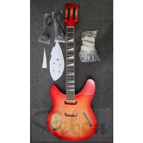 Weifang Rebon 12 string Ricken unfinished electric guitar kit with paint