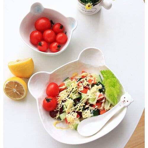 Japanese lovely people who eat a simple household ceramic tableware set plate bowl child student meal combinations