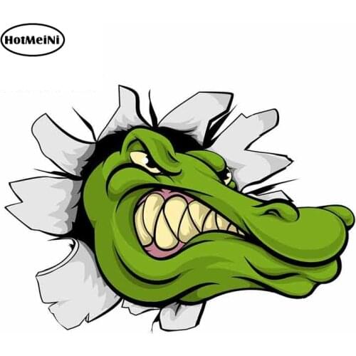 HotMeiNi 13cm x 9.2cm Crocodile Vinyl Graphic Decal Repair Sticker Waterproof Creative Stickers Suitable For GTR EVO SX