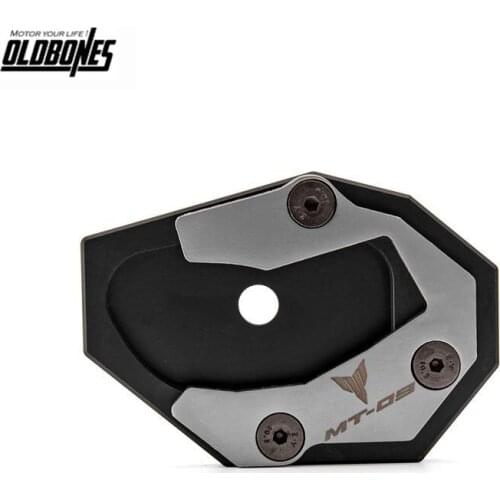 New Motorcycle Parts Kickstand Foot Side Stand Enlarge Extension Pad Support Plate Enlarge Stand Black For Yamaha MT09 MT-09