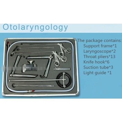 Support laryngoscope complete set of equipment Fiber Support Laryngoscope Support frame Micro Laryngeal Forceps Throat Scissors