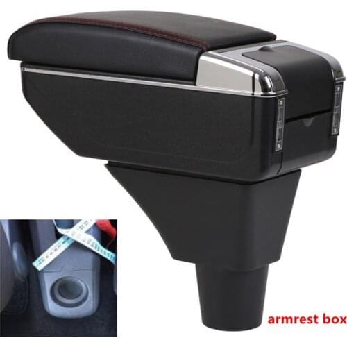 For Seat Ibiza 6L armrest box central Store content Storage box with cup holder ashtray products