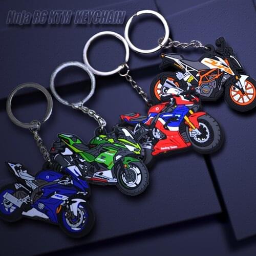 Recrist Motorcycle Model SOFT RUBBER KEYCHAIN KEYRING Motorcycle Accessories Rubber Keychain Keyfob gift