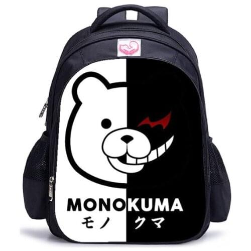 16 Inch Danganronpa 3D Printing Children School Bags Orthopedic Backpack Kids Boys Girls Mochila Infantil Cartoon Bags
