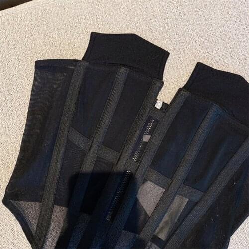 Sexy Tube Top Women 2021 Spring New Korean Style Inner and Outer Wear Mesh Tank for Lady White Black tank tops