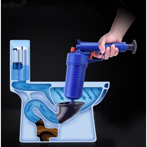 Bathroom Kitchen Remover Toilet Cleaning Tool High Pressure Air Pump Cleaner Pipe Plunger Cleaning Sewer Sink Basin Pipe Clogged