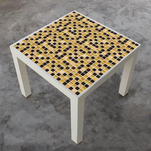 Kitchen bathroom waterproof self-adhesive glossy crystal film PVC wall sticker Hard piece mosaic tile sticker customize