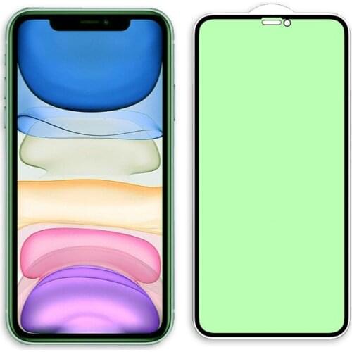 9H Full Cover Green Light Film protect eyes Tempered Glass For iPhone 11 Pro X XR XS Max Screen Protector Glass Protective Film