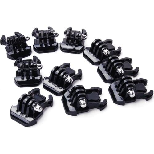 10pcs Buckle Clip Basic Mount for Gopro Go Pro Hero HD 2 3 3+ 4 5 6 7 8 Accessories Case Helmet for XiaoMi yi camera accessories