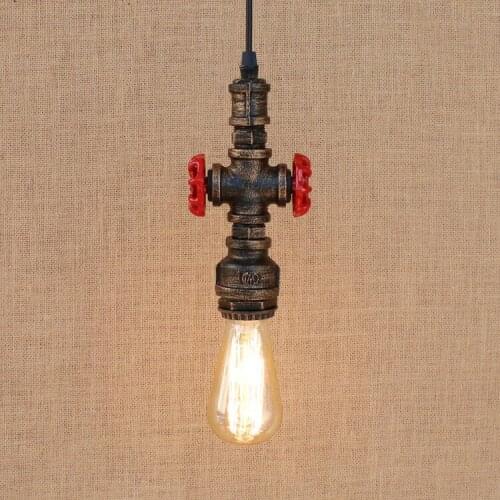 Loft Style Iron Water Pipe Lamp Retro Edison Pendant Light Fixtures RH Vintage Industrial Lighting For Dining Room Hanging Lamp