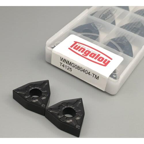100% Original 10PCS WNMG080404 TM T4125 Machining Steel Parts CNC Lathe Tools Carbide Inserts Metal Turning Tools lathe Cutter