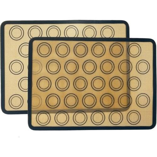 2pcs Macaron Baking Mat Non-Stick Silicone Baking Mat Silicone Grill Mat High Temperature Non-Stick Oven Mat Kitchen Tool