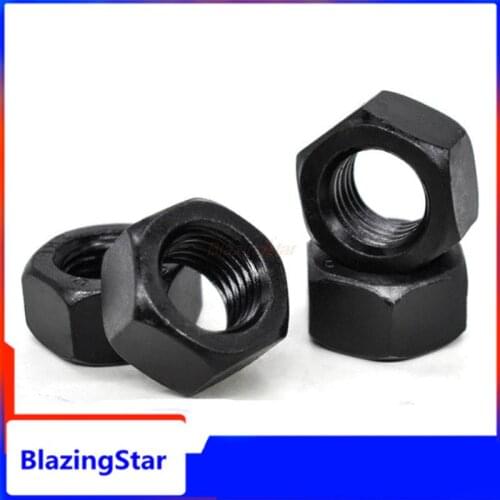 5/50pcs M1.6 M2 M2.5 M3 M3.5 M4 M5 M6 M8 M10 M12 DIN934 Black 304 Stainless Steel Hex Nut Hexagon Nut Metric Thread