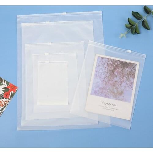 50Pcs/Lot Frosted Packaging Ziplock Bag Clothing Zipper Underwear Storage Plastic Matte Clear Zip Lock Food Shoes Bra Pants Bags