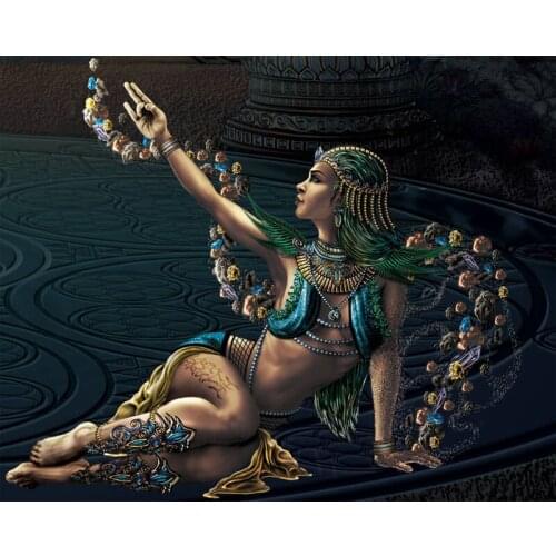 5d DIY Diamond Painting "Egyptian woman " Full Square Drill Mosaic Cross Stitch Diamond Embroidery home Decor Y2942