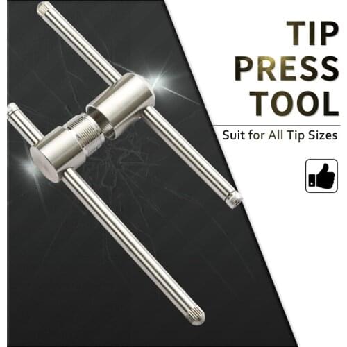 Billiard Pool Cue Tip Press Tool 14mm/11mm Pool Cue /Snooker Cue Steel Suppressor Easy Stainless Steel Tool Billiard Accessories