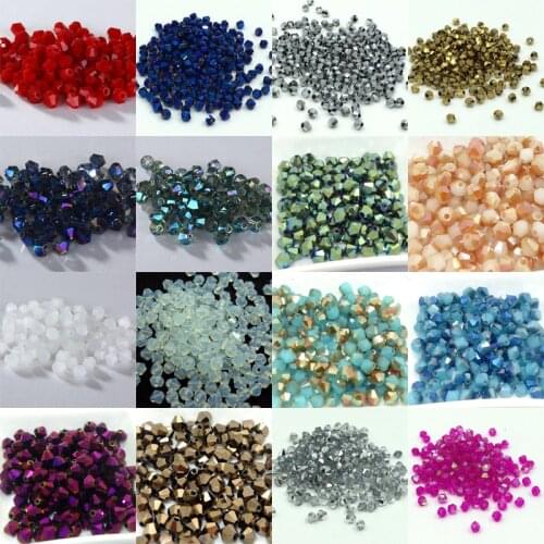 Hot~~ 4mm 1000pcs/lot Bicone 5301 Austrian crystals beads Loose Spacer Bead for DIY Jewelry Making U pick colors