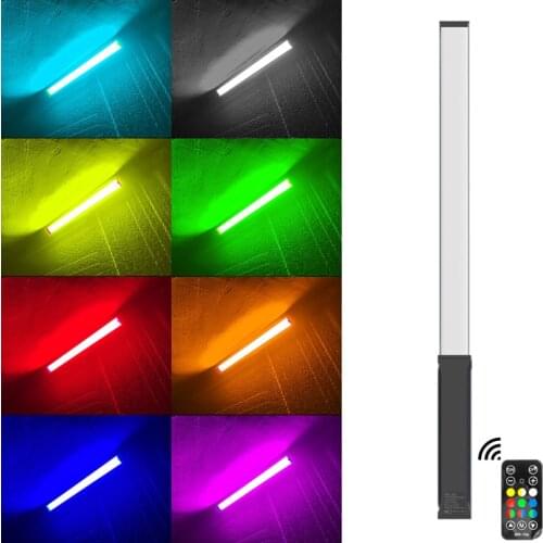 RGB Handheld LED Light Wand Rechargeable Photography Light Stick 12 Lighting Modes 1000 Lumens 3200-5600K Remote Control