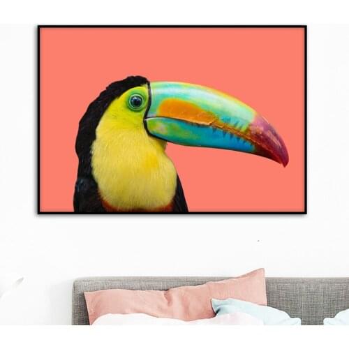 Nordic Style Kids Bedroom Decoration Posters And Prints Parrot Animal Pop Art Canvas Painting Wall Art Pictures For Living Room