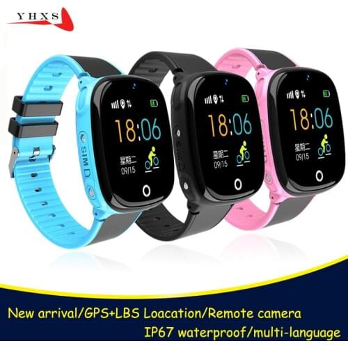 IP67 Waterproof Smart Safe GPS Location Remote Camera SOS Call Monitor Wristwatch Finder Tracker Phone Watch for Kids Student