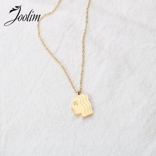 Joolim Jewelry PVD Gold Finish Fahionable Antique Roms Face Pendant Necklace Stylish Stainless Steel Necklace