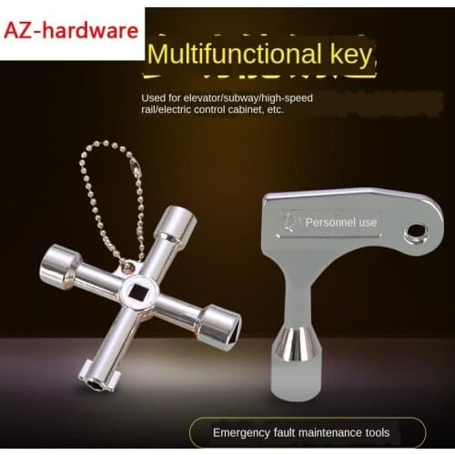 Elevator Key Triangle Opposite Side Four Corner Square Round Hole Train Door Electric Box Valve Multifunctional Triangle Lock