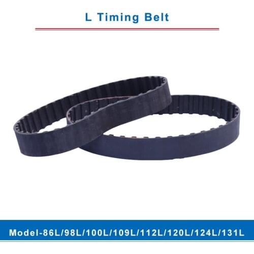 L timing belt Trapezoid teeth model-86L/98L/100L/109L/112L/120L/124L/131L transmission belt width 20/25mm for L timing pulley