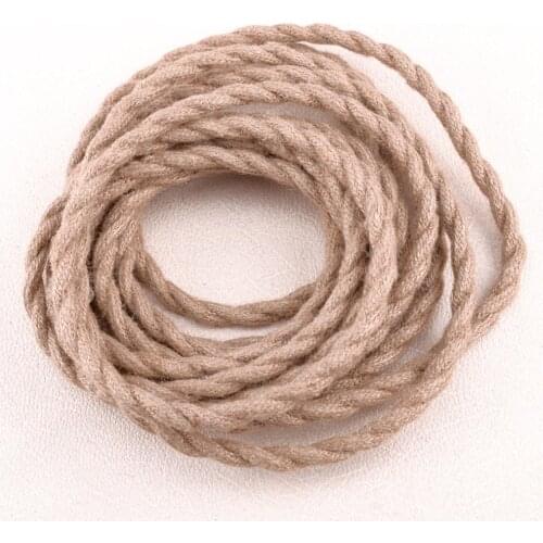 LETAOSK 5 Meters 2x0.75 Vintage Retro Twisted Braided Woven Electric Wire Rope Cable 100-240V 250W