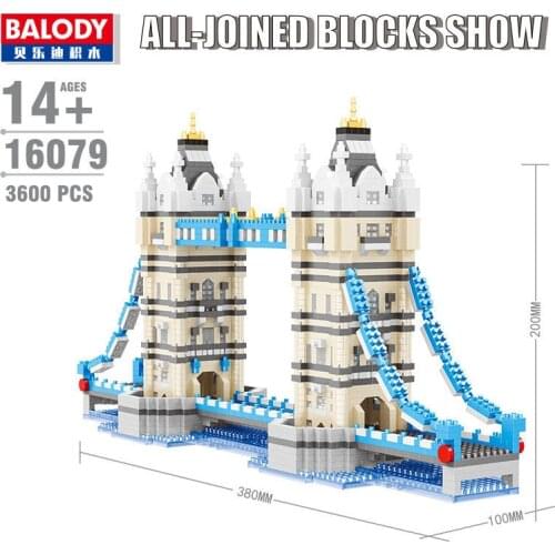 London Bridge Diamond Mini Building Block World City Famous Architecture Model Collection For Mirco Brick Toys 16079