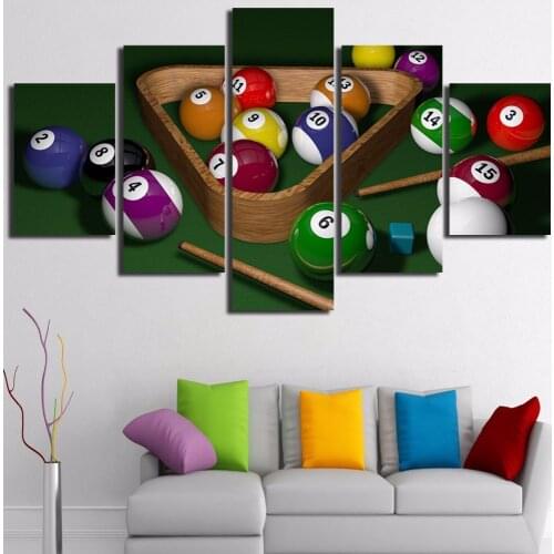 5d full spuare&round 5 Panel Billiards Landscape 5d diy diamond painting 5d diy diamond embroidery painting cross stitchsets
