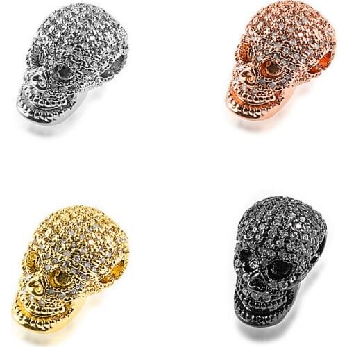 NEW Punk style Skull Beads For DIY Jewelry Making Handmade Natural stone Beaded Bracelet Accessories Bead
