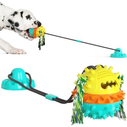 Squeaky Toys for Dogs Molar Bite Resistant Dog Ball with Large Suction Interactive Funny Dog Toys Pet Products for Dropshippping