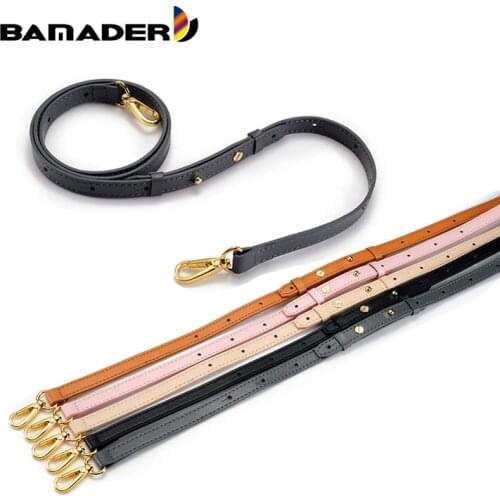 BAMADER Solid Color Genuine Leather Woman Bag Strap Adjustable Shoulder Strap Ladies Bag Replacement Part Accessories For Bags